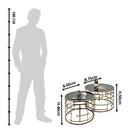 Side table (set of 2) Ø 75x50 / Ø 60x46 cm by Clayre & Eef.