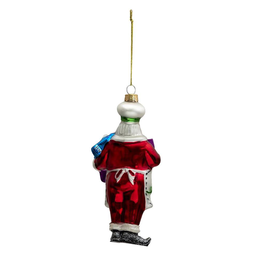 Christmas bauble Santa 8x6x17 cm by Clayre & Eef.