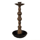 Candlestick 25 cm Black Iron Candle Stand by Clayre & Eef.
