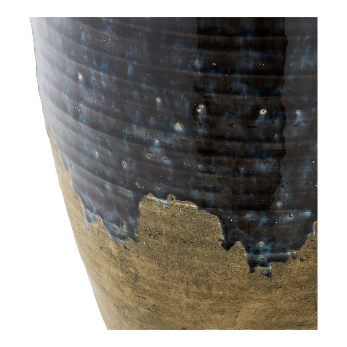 Vase, ceramic, dark blue, ø27x44,5 cm by EMIRELLE