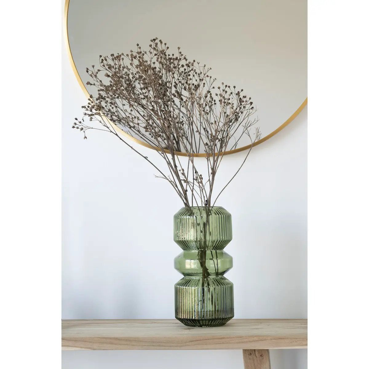 Madrid Mirror - Aluminium, Glass, Brass - Ø60 cm by EMIRELLE