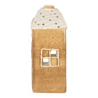 Tea light holder House 9x7x16 cm Brown Ceramic by Clayre & Eef.