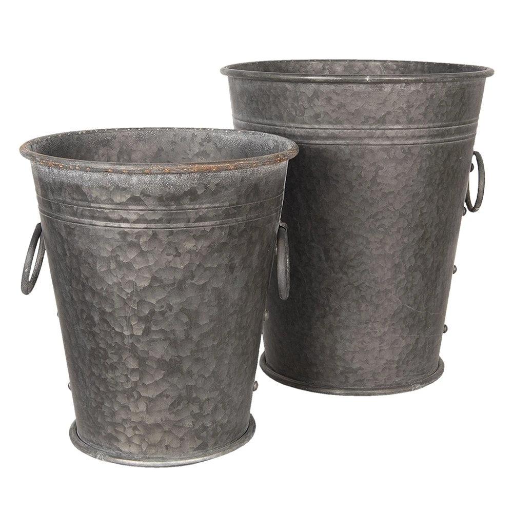Decoration bucket (2) Ø 37x42 / 32x35 cm by Clayre & Eef.