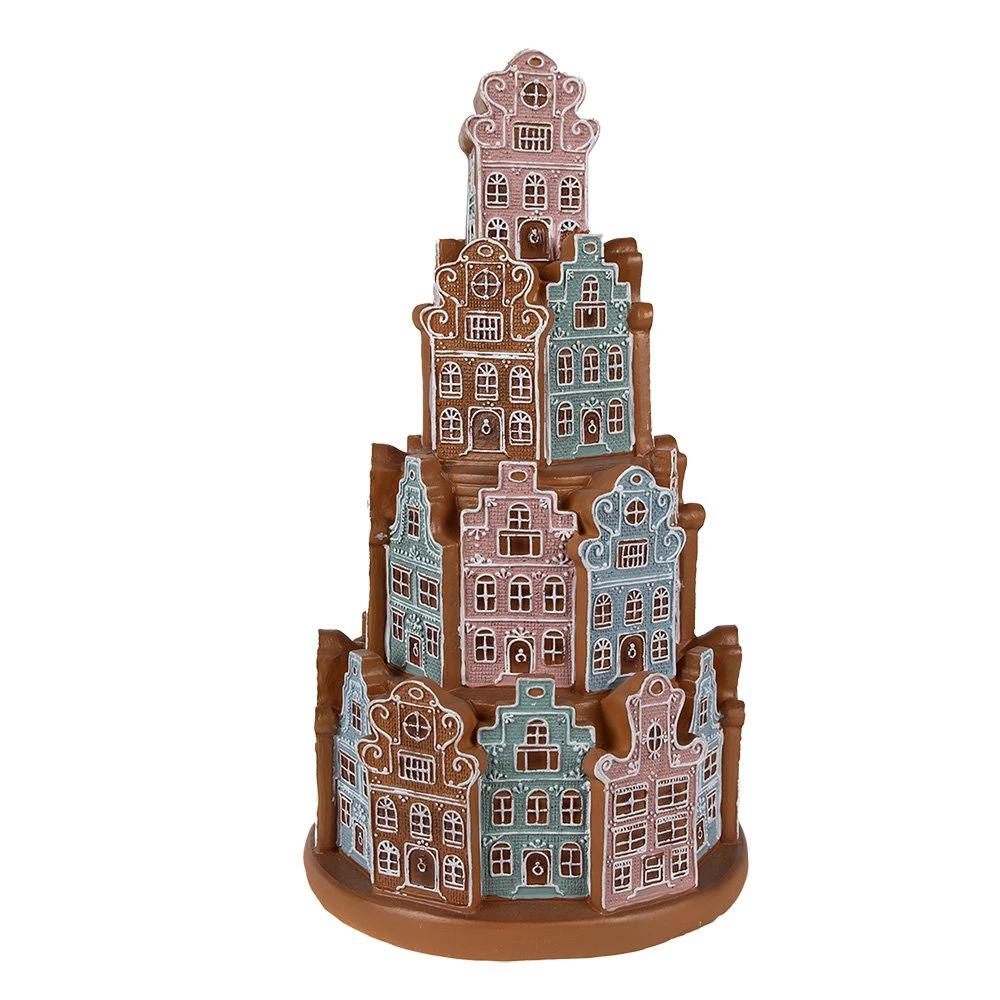 Decoration house with LED Ø 18x33 cm / 3xaaa by Clayre & Eef.