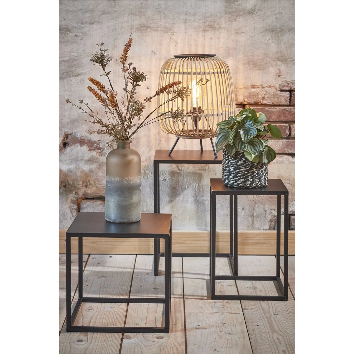 Side table set Goa Black by Mica Decorations