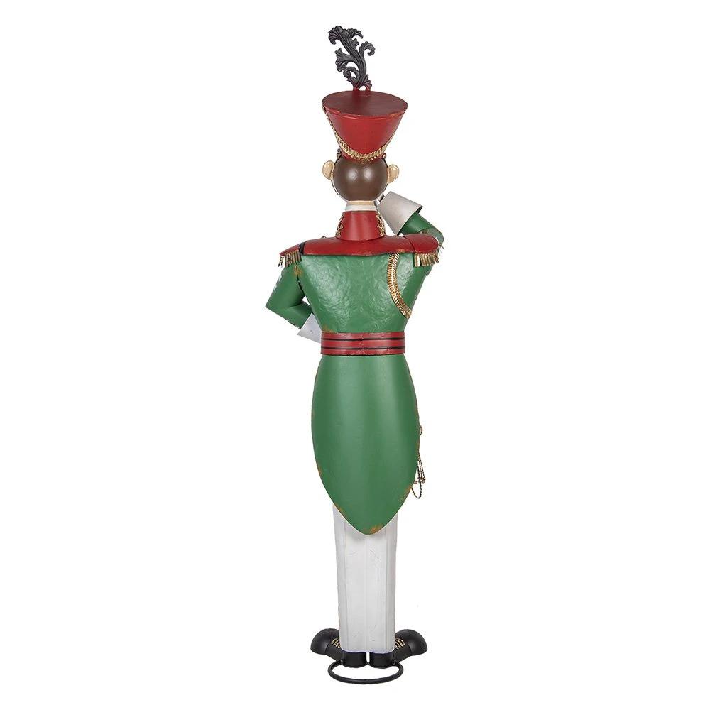 Decoration image nutcracker 65x71x218 cm white green metal by Clayre & Eef.