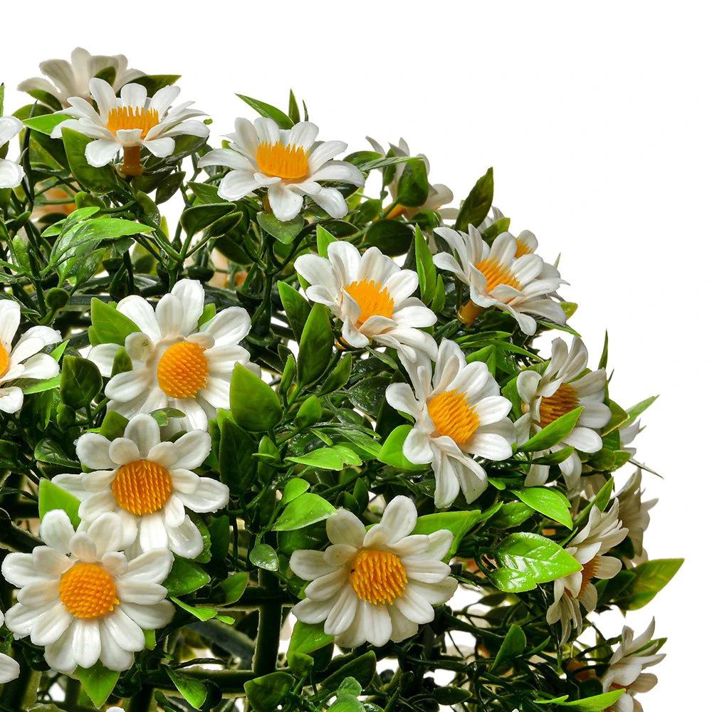 Boxwood ball Ø 22 cm White Green Plastic by Clayre & Eef.
