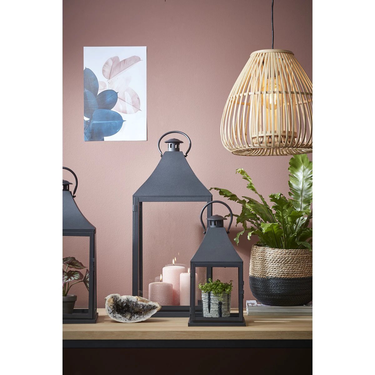 Plant basket set Jorck Black by Mica Decorations