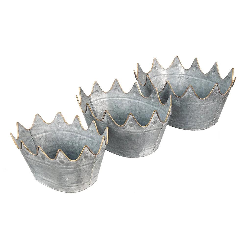 Dekorativer Pflanzenhalter (3) 40x27x19 / 34x23x18 / 29x22x16 cm von Clayre & Eef.