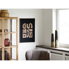 Tine Tufted wall decoration, beige/black, 50x70 cm by EMIRELLE