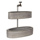 Plant holder 55 cm gray iron flowerpot by Clayre & Eef.