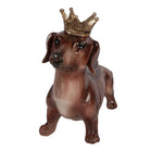 Decoration Statue Dog Dachshund 35x14x28 cm Brown Plastic by Clayre & Eef.
