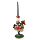 Nussknacker-Kerzenhalter 33 cm grün-braun, Kerzenständer aus Kunststoff von Clayre & Eef.