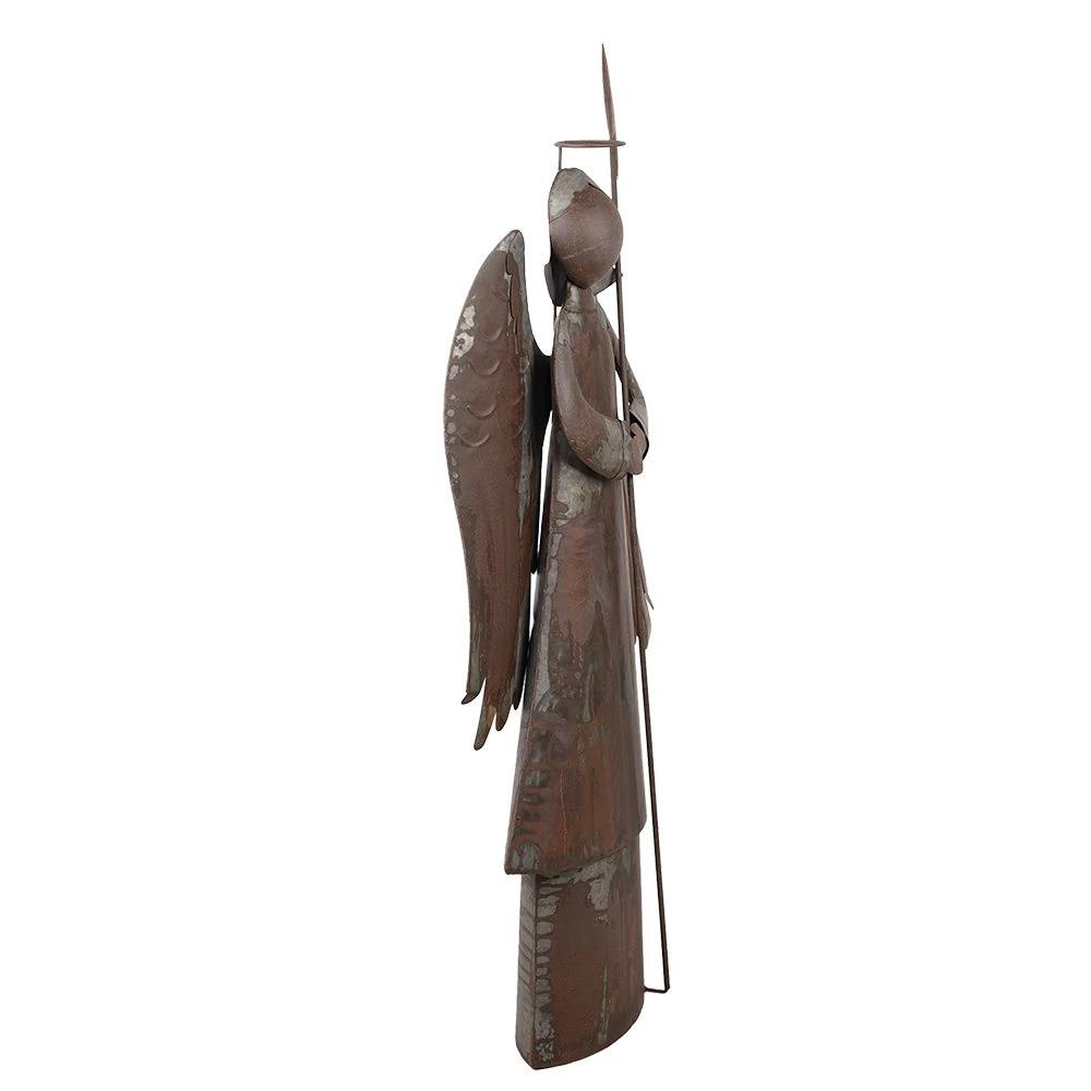 Christmas decoration image angel 48x18x133 cm brown metal by Clayre & Eef.