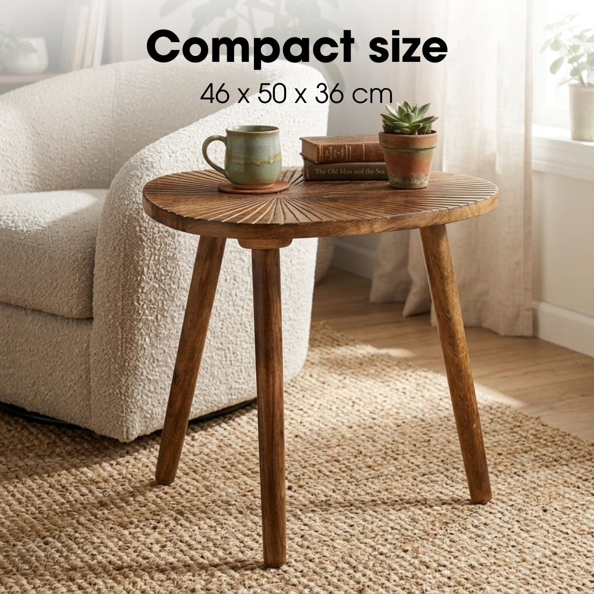Side table Pomante Dark brown by Mica Decorations