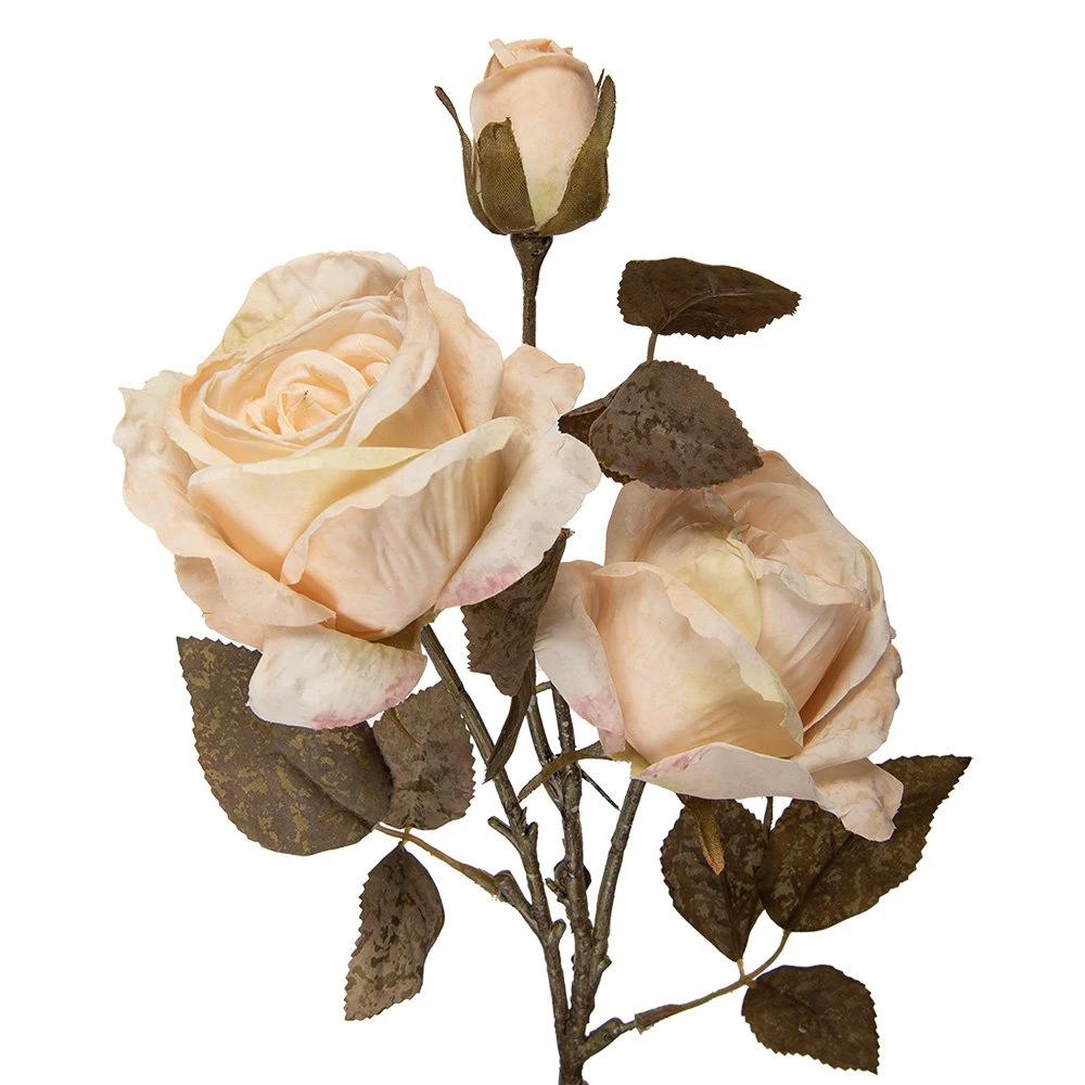 Künstliche Blume Rose 70 cm Weißer Kunststoff von Clayre & Eef.
