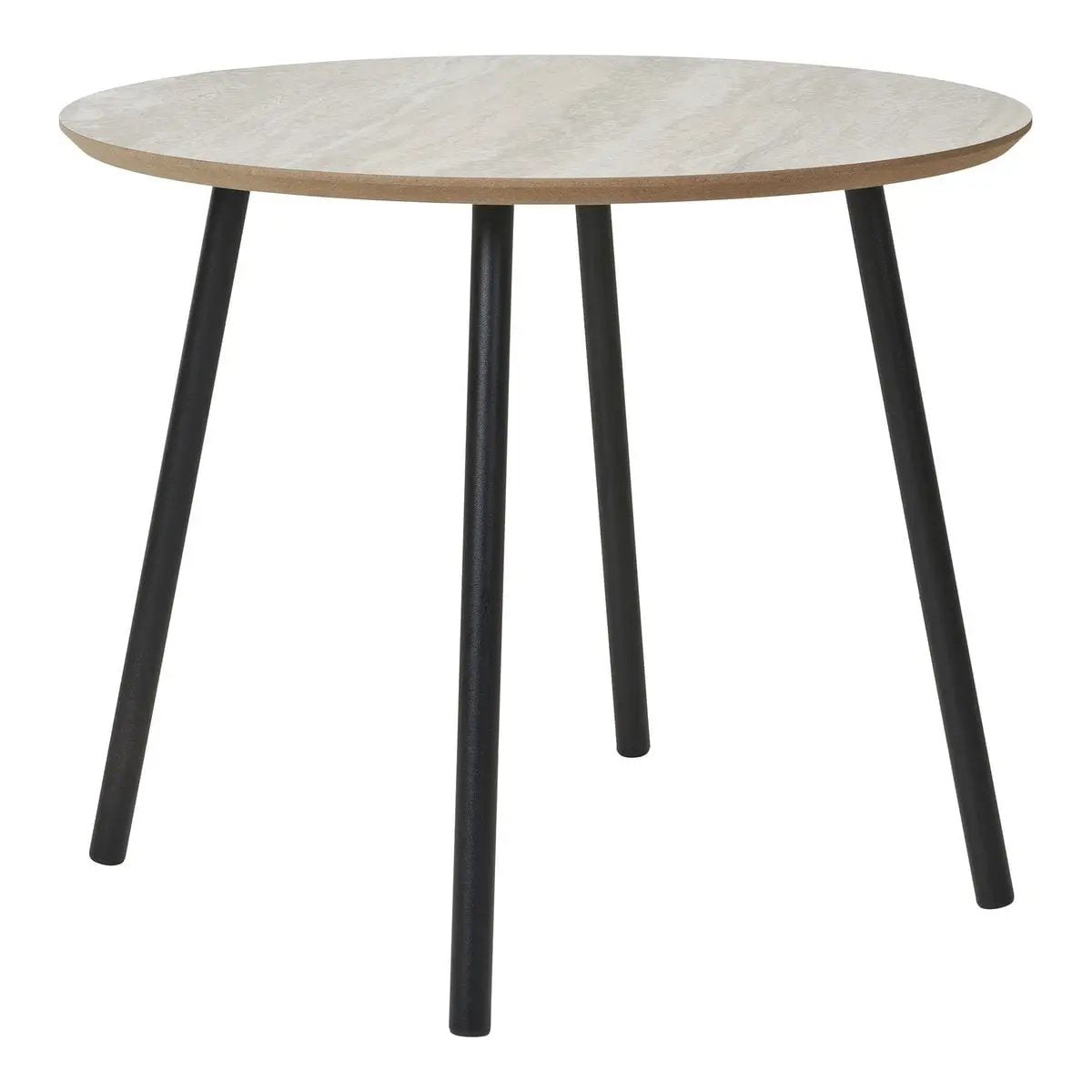 Aalst Coffee Table - Black/Beige, Steel, MDF, Ø55x45cm by EMIRELLE
