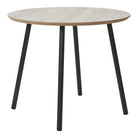 Aalst Coffee Table - Black/Beige, Steel, MDF, Ø55x45cm by EMIRELLE
