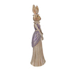 Decoration Statue Rabbit 15x13x48 cm Gold-colored Plastic by Clayre & Eef.