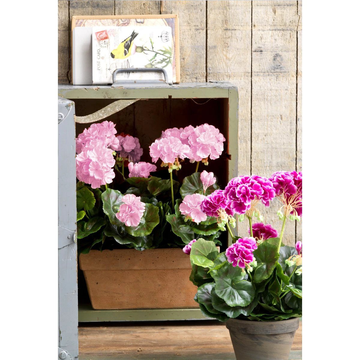 Artificial plant Geranium Pink by Mica Decorations