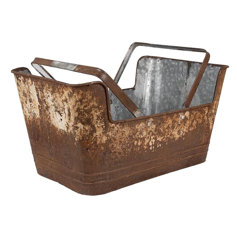 Pflanzenhalter 45x28x23 cm braun, Eisen, Blumentopf innen von Clayre & Eef.