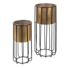 Stehendes Pflanzenhalter-Set (2) Ø 32x74 / Ø 26x54 cm von Clayre & Eef.