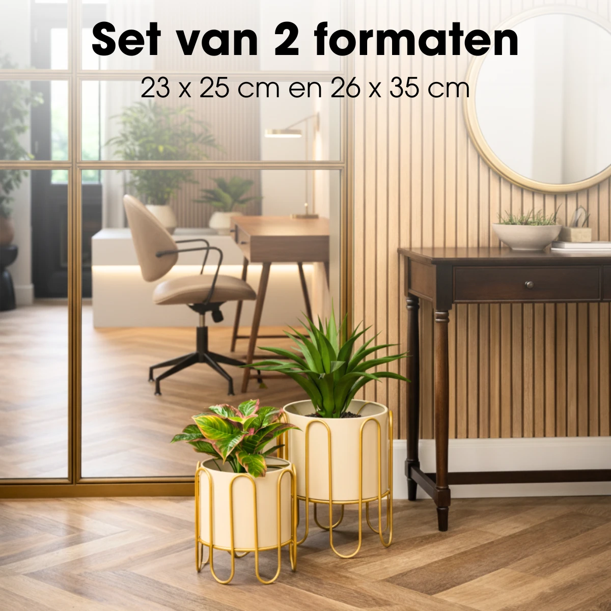 Flowerpot inside Dione Bruin by Mica Decorations