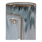 Vase - 2-Tone Blue, Porcelain, 9.5x17 cm by EMIRELLE