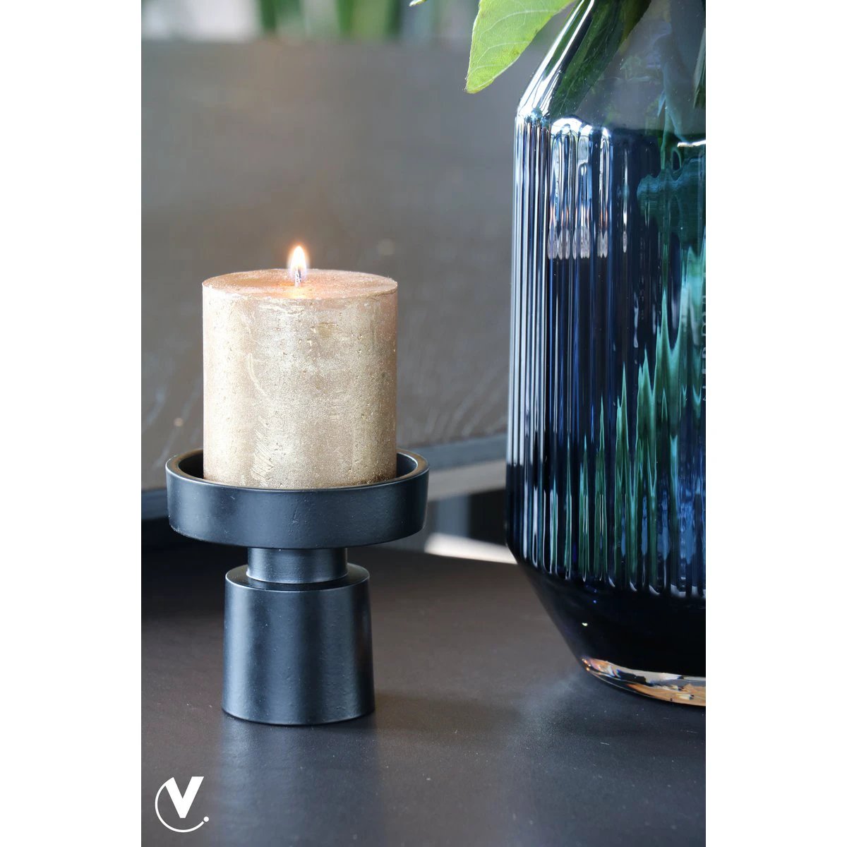 Candle holder - Piura Black by Vase The World