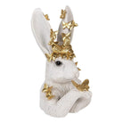 Decoration image rabbit 21x20x34 cm white plastic by Clayre & Eef.