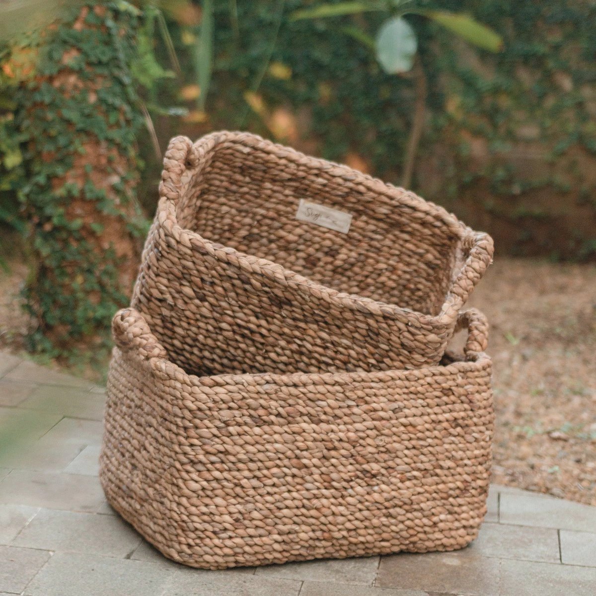 Storage Basket TANIMBAR made from Water Hyacinth by Soeji