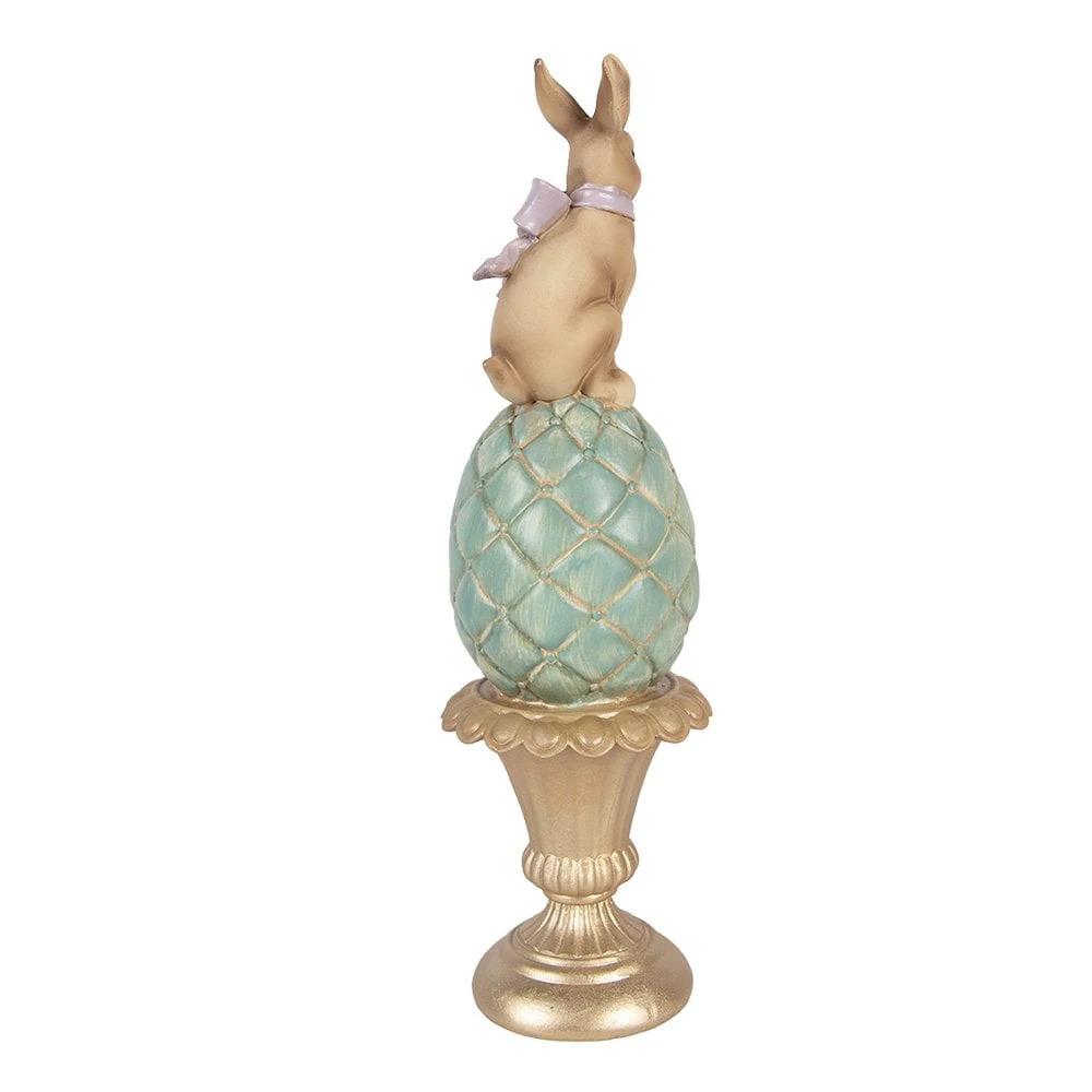 Decoration Statue Rabbit Ø 8x29 cm Brown Plastic by Clayre & Eef.
