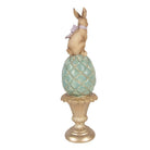 Decoration Statue Rabbit Ø 8x29 cm Brown Plastic by Clayre & Eef.