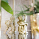 Hummingbird Home | Ornament - Decoration statue Sitting Monkey - Gold by Kolibri Company