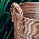 Rattan Laundry Basket Round – Rattan Plant Basket – Large Boho Basket – Decorative Hamper Handmade from Rattan (2 sizes Ø 35/40 cm) OTERE by Soeji