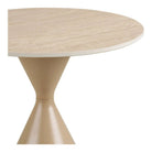 Annecy Side table, ceramic table top/steel, travertine/sand, ø50x56 cm by EMIRELLE