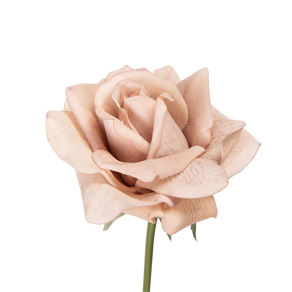 Artificial flower Rose 35 cm Beige Plastic by Clayre & Eef.