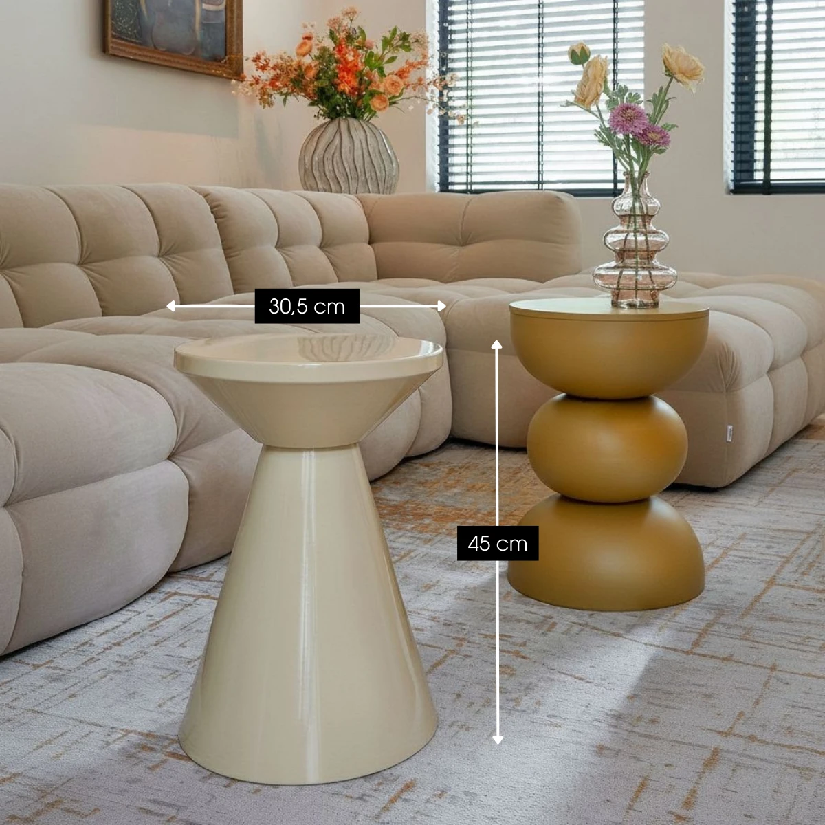 Side table Jim Beige by Mica Decorations