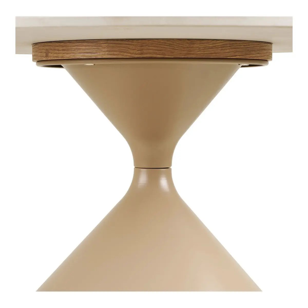 Annecy Coffee table, ceramic table top/steel, travertine/sand, ø70x41 cm by EMIRELLE