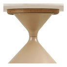 Annecy Coffee table, ceramic table top/steel, travertine/sand, ø70x41 cm by EMIRELLE