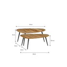 Side table set Jailey Brown by Mica Decorations