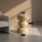 Side table Luna Beige by Mica Decorations