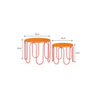 Side table set Dione Orange by Mica Decorations