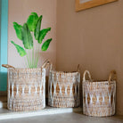 Boho Laundry Basket | Plant Basket | Storage Basket MANDURO made of Banana Fibre (3 sizes) by Soeji