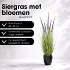 Artificial Plant Ornamental Grass Purple by Mica Decorations