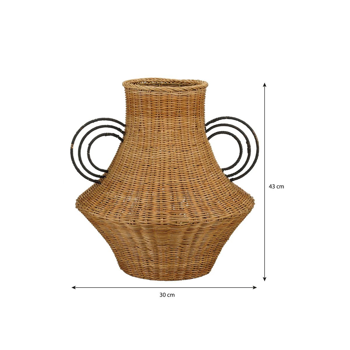 Decorative vase Fabiola Light brown by Mica Decorations