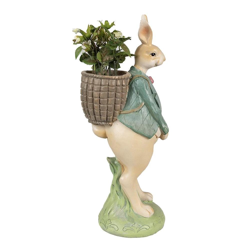 Decoration rabbit 11x11x30 cm by Clayre & Eef.