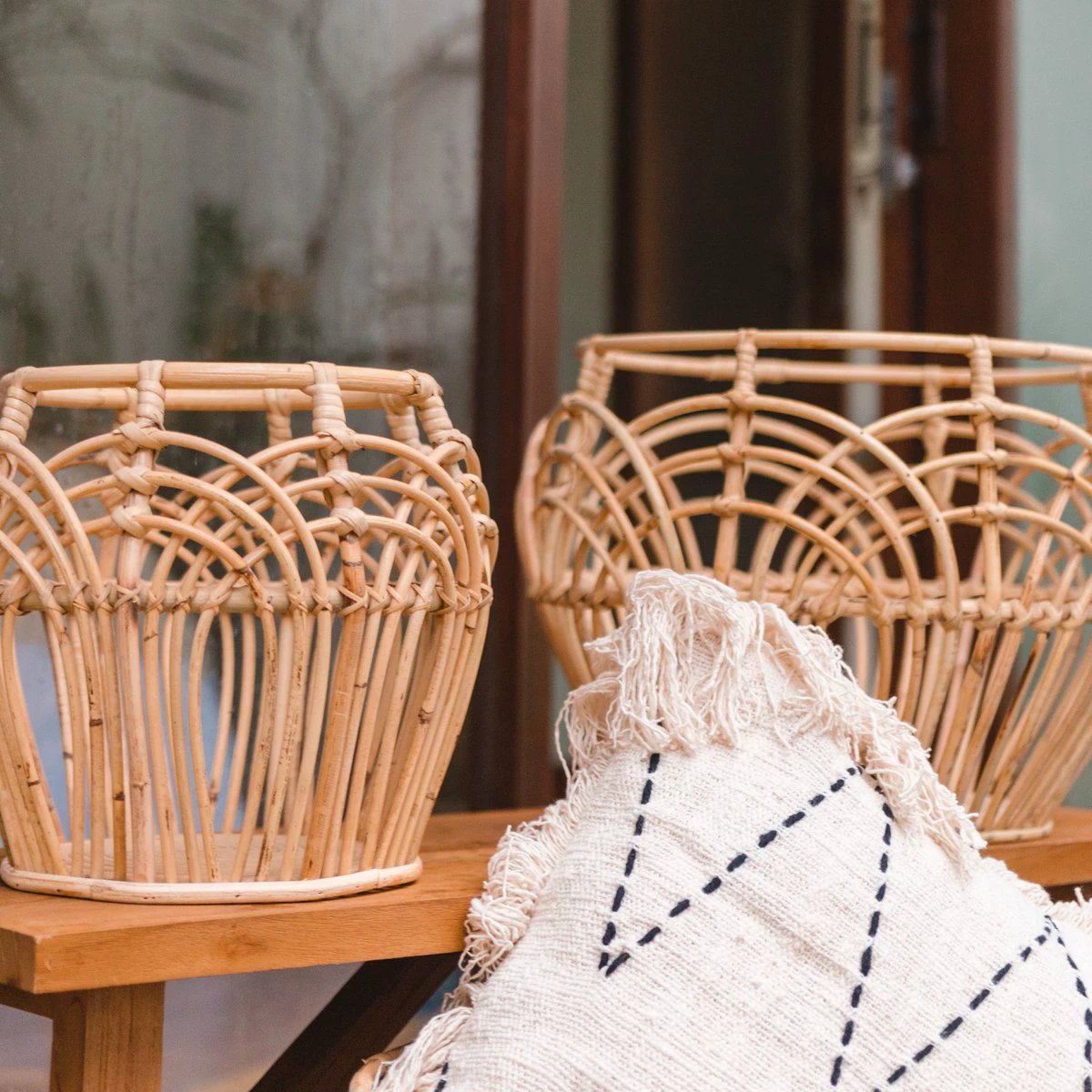 Plant Basket | Laundry Basket | Storage Basket RAHINA made from Rattan (3 sizes) by Soeji