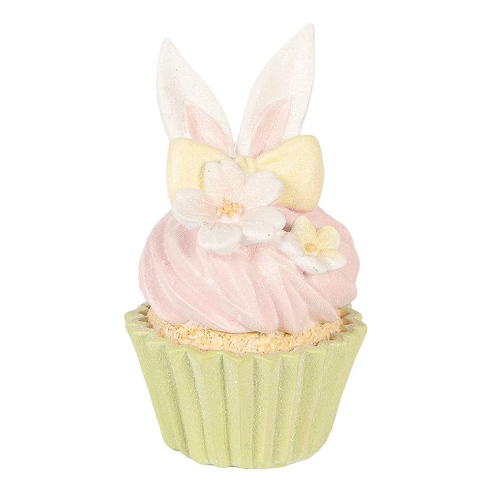 Decoration Image Cake Ø 7x13 cm Pink Plastic by Clayre & Eef.