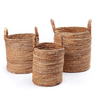 Laundry Basket SYAILENDRA | Plant Basket | Storage Basket made from Banana Fibre (3 sizes) by Soeji